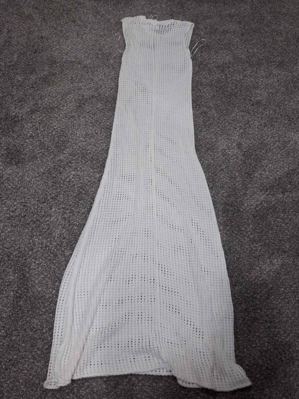 Le' AL.X White Crochet Sleeveless Maxi Beach Cover-Up – Size XS (NWT)